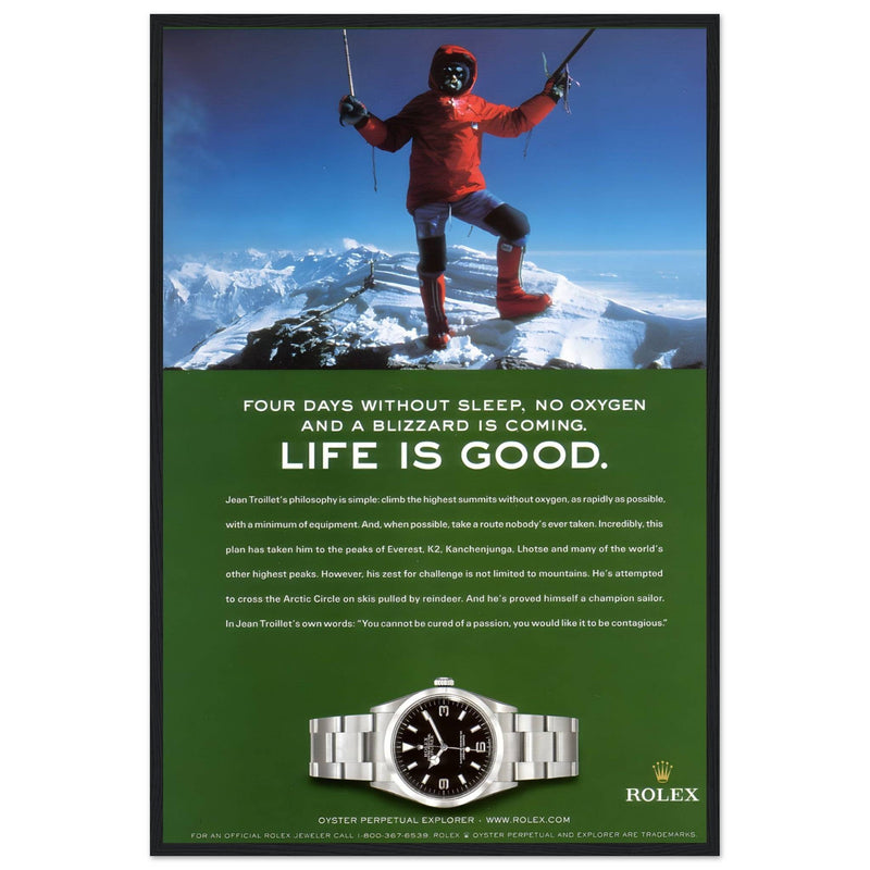 Rolex Life is Good Vintage Poster Ad