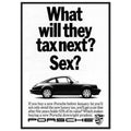 Porsche Tax Vintage Poster Ad