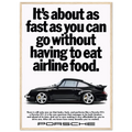 Porsche 911 Vintage Poster - Airline Food