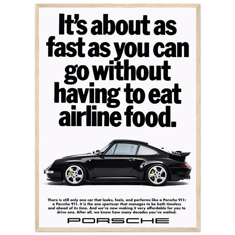 Porsche 911 Vintage Poster - Airline Food
