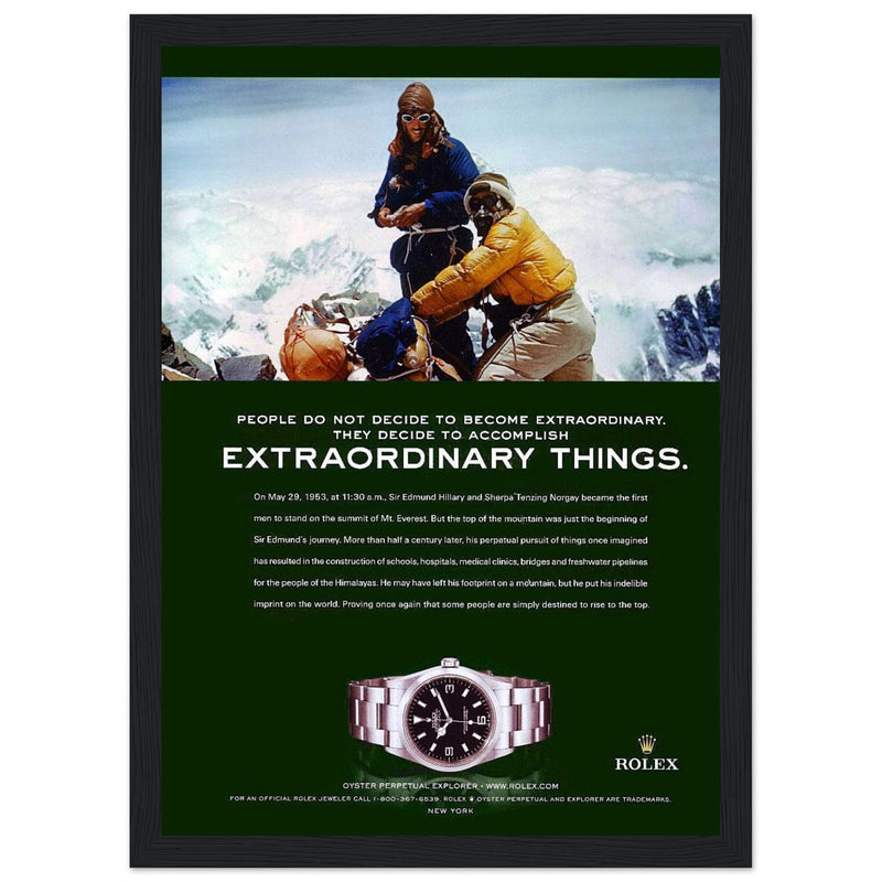 Rolex Oyster Perpetual Explorer Vintage Poster Ad