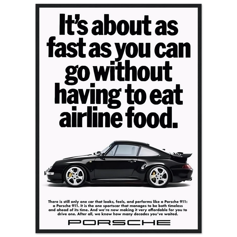 Porsche 911 Vintage Poster - Airline Food