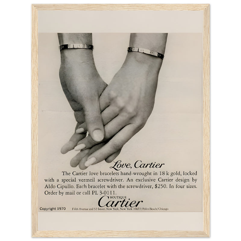 Cartier Love Bangles Vintage Poster