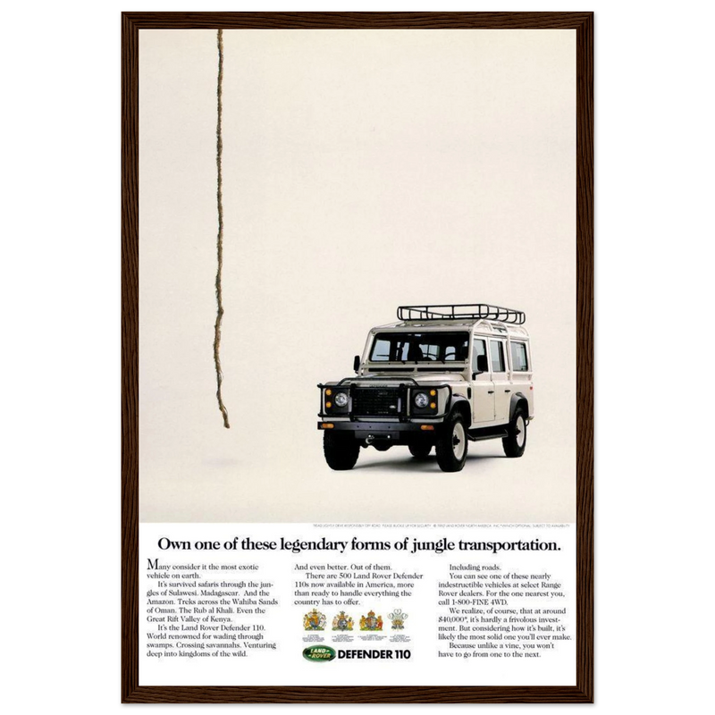 Land Rover Defender Vintage Poster