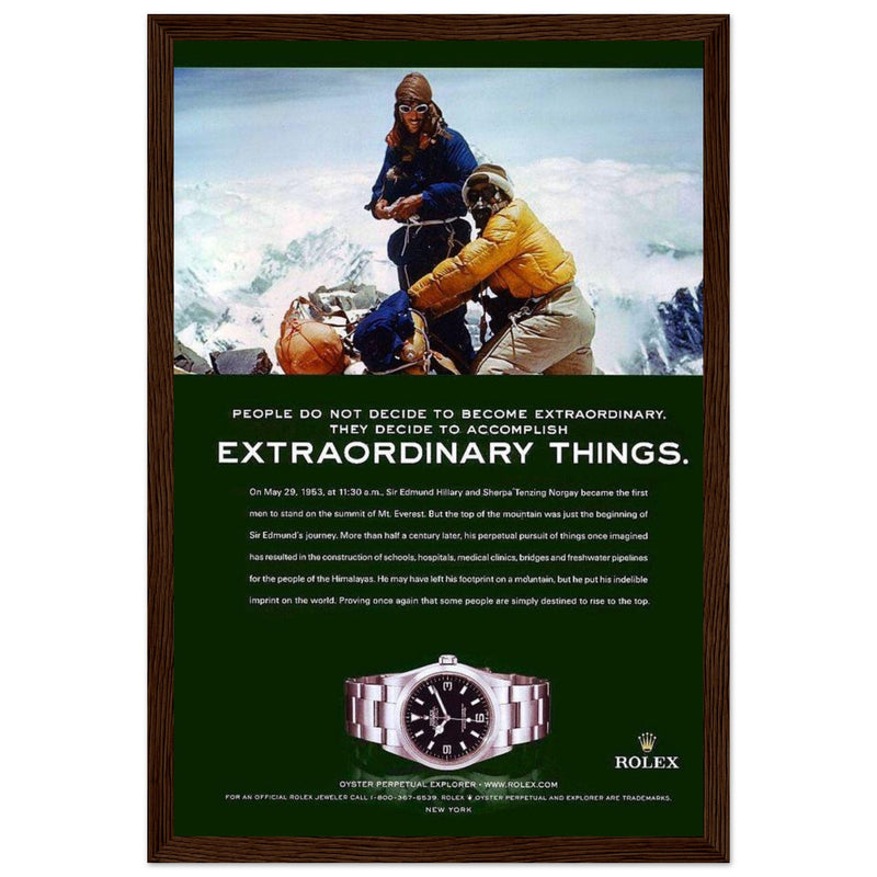 Rolex Oyster Perpetual Explorer Vintage Poster Ad