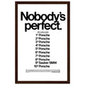Porsche Nobody's Perfect Le Man Vintage Poster Ad