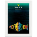 Rolex Submariner Fish Vintage Poster Ad - Premium Matte Paper