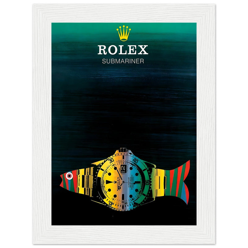 Rolex Submariner Fish Vintage Poster Ad - Premium Matte Paper