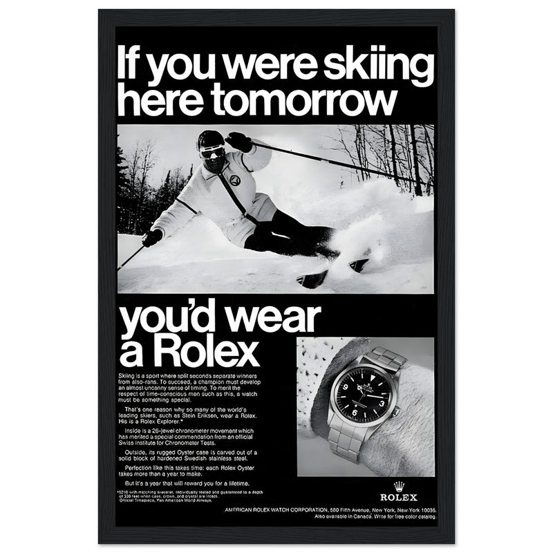 Rolex Ski Vintage Poster Ad