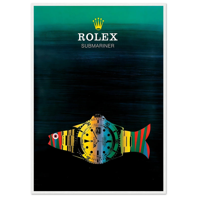 Rolex Submariner Fish Vintage Poster Ad - Premium Matte Paper