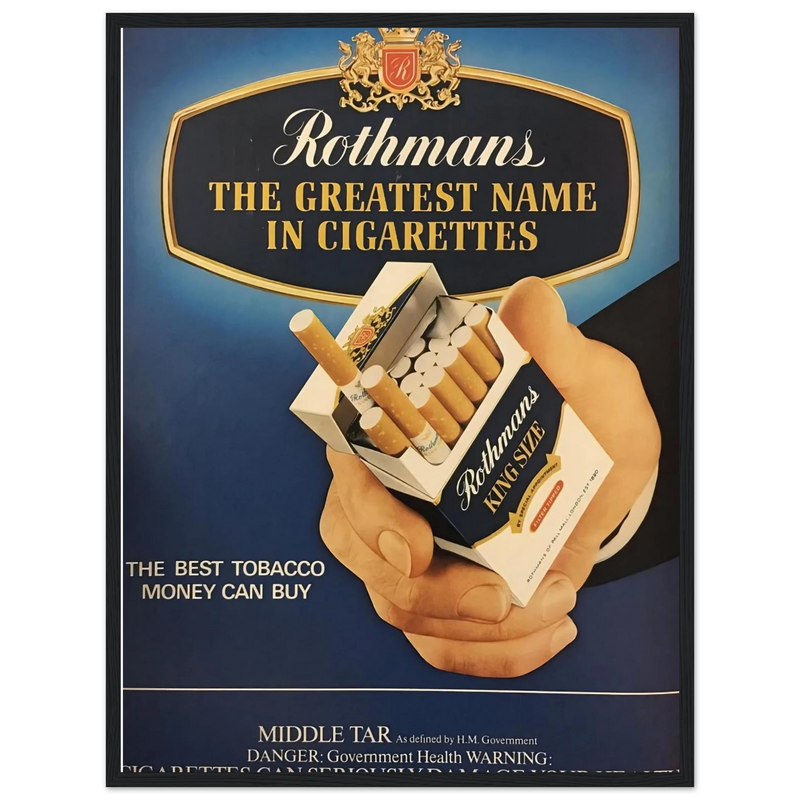 Rothmans Vintage Poster - The Greatest Name In Cigarettes