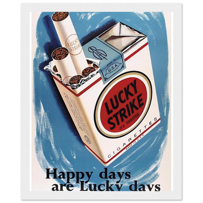 Lucky Strike Vintage Poster - Happy Days