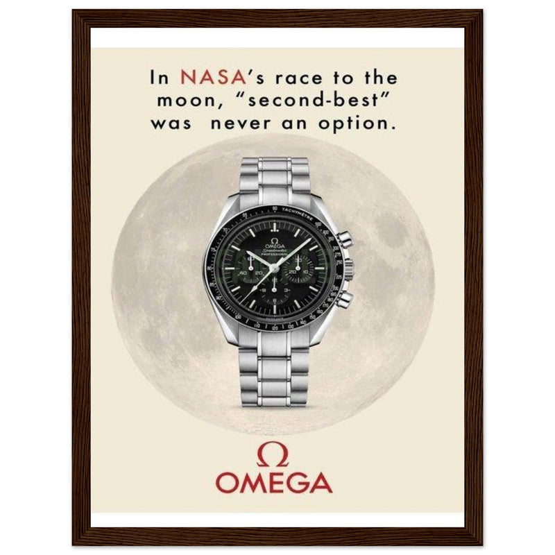 Omega Race to the Moon Vintage Poster Ad