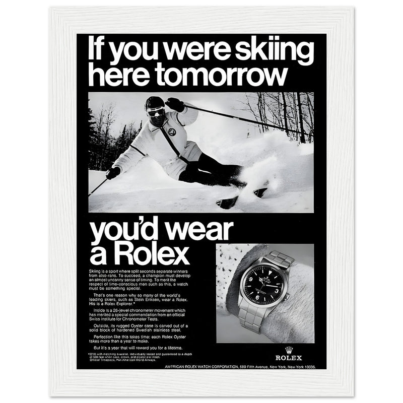 Rolex Ski Vintage Poster Ad
