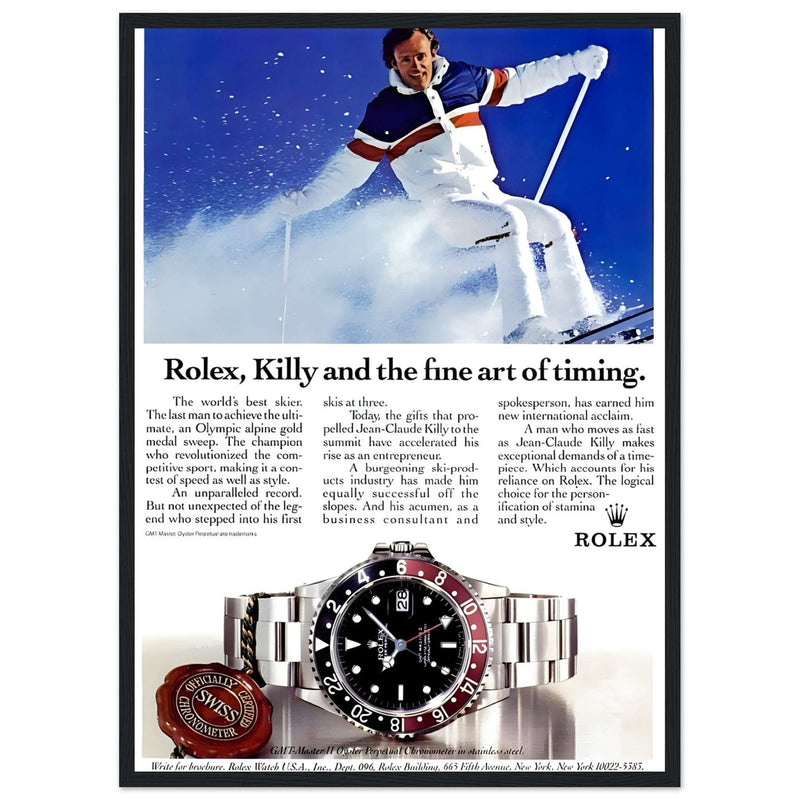 Rolex Alpine Gold Medal Sweep Vintage Poster