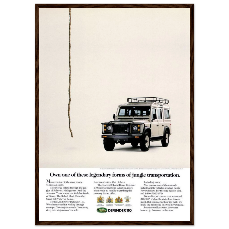 Land Rover Defender Vintage Poster