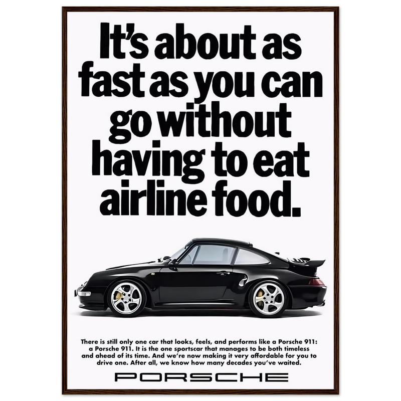 Porsche 911 Vintage Poster - Airline Food