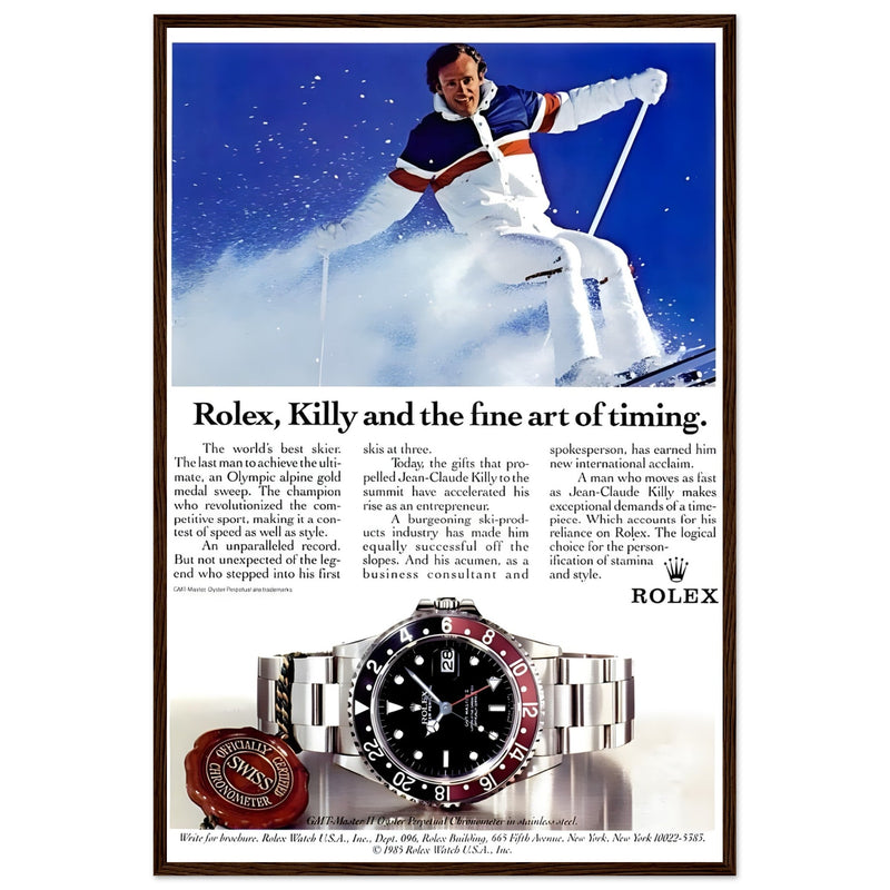 Rolex Alpine Gold Medal Sweep Vintage Poster