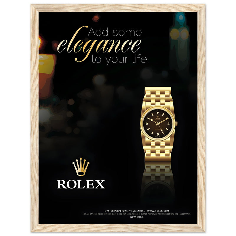 Rolex Elegance Vintage Poster Ad