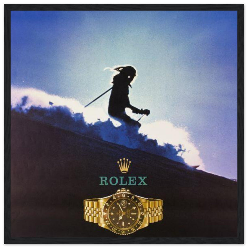 Rolex Skiing Vintage Poster Ad