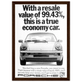 Porsche 99% Resale Price - Vintage Ad Poster