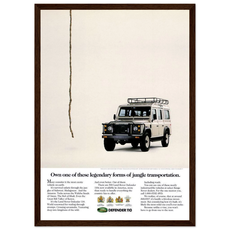 Land Rover Defender Vintage Poster