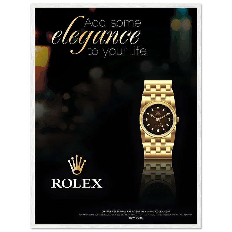 Rolex Elegance Vintage Poster Ad