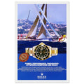 Rolex Submariner Offshore Champions Vintage Poster Ad