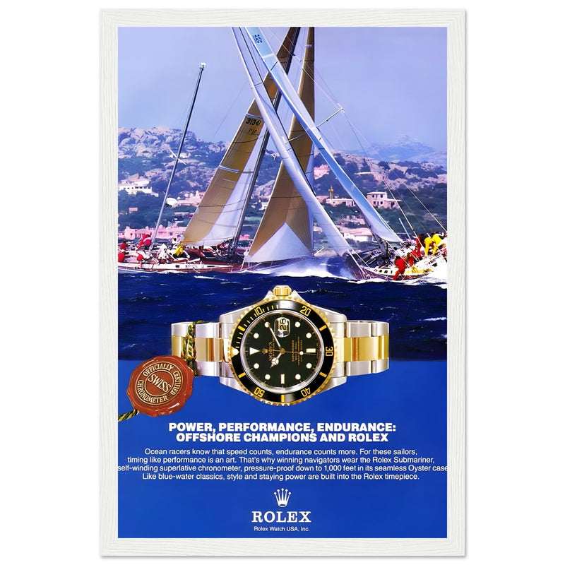 Rolex Submariner Offshore Champions Vintage Poster Ad