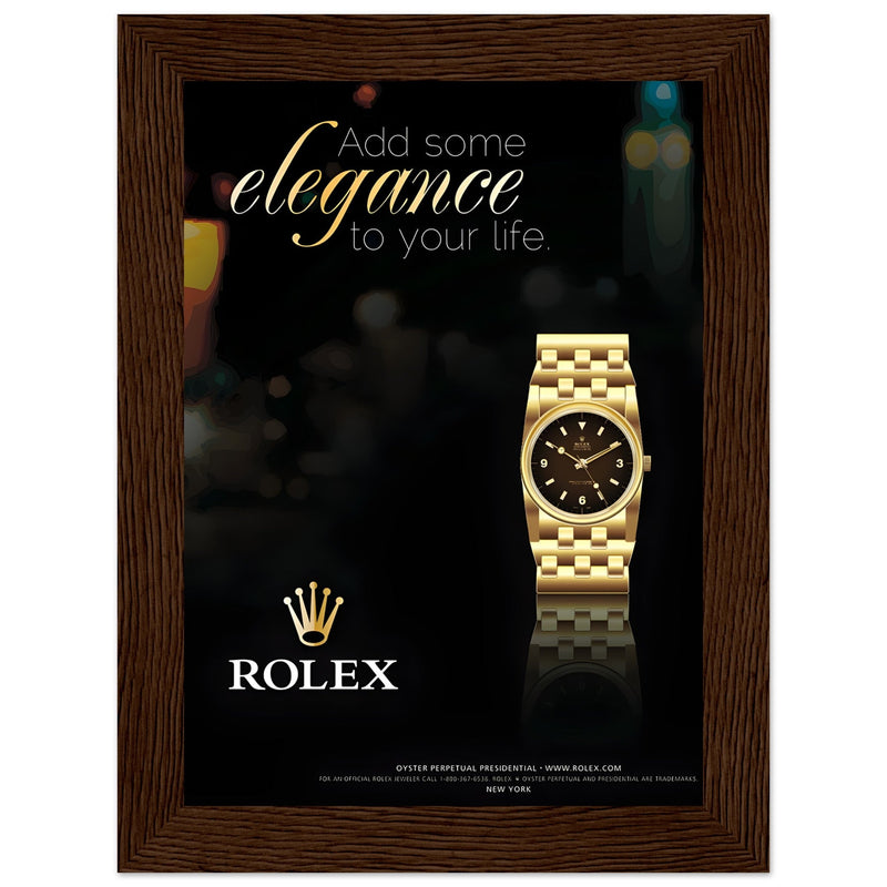 Rolex Elegance Vintage Poster Ad