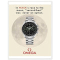 Omega Race to the Moon Vintage Poster Ad