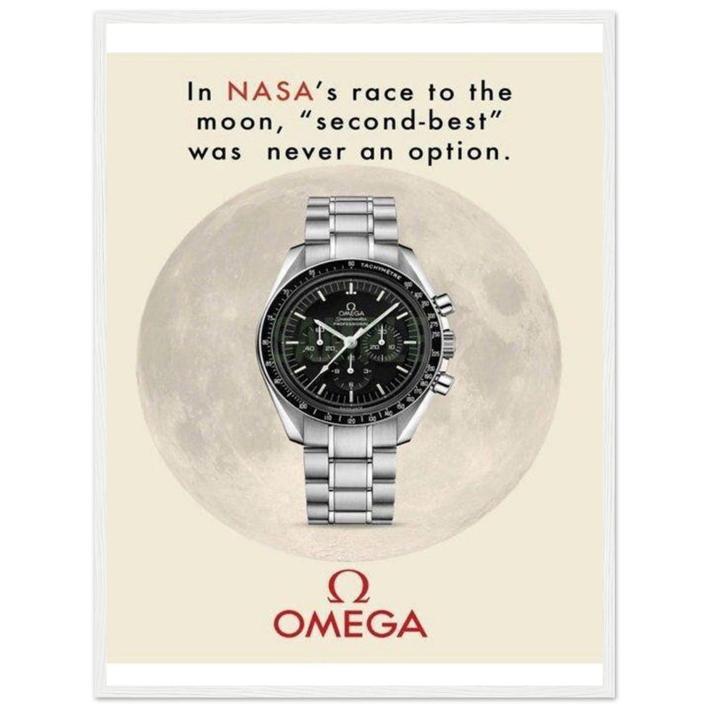 Omega Race to the Moon Vintage Poster Ad
