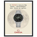 Omega Race to the Moon Vintage Poster Ad