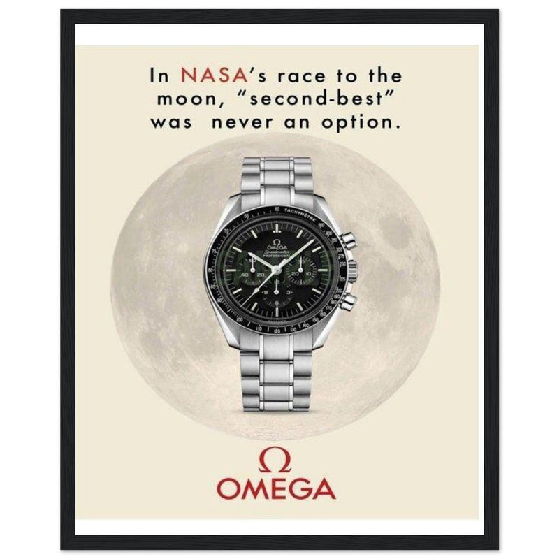 Omega Race to the Moon Vintage Poster Ad