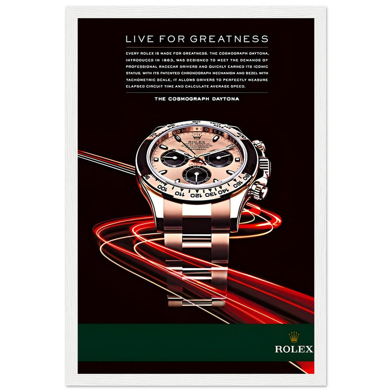 Rolex Live For Greatness Vintage Poster Ad