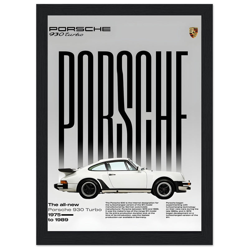 Porsche 930 Turbo 1975 Vintage Poster Ad