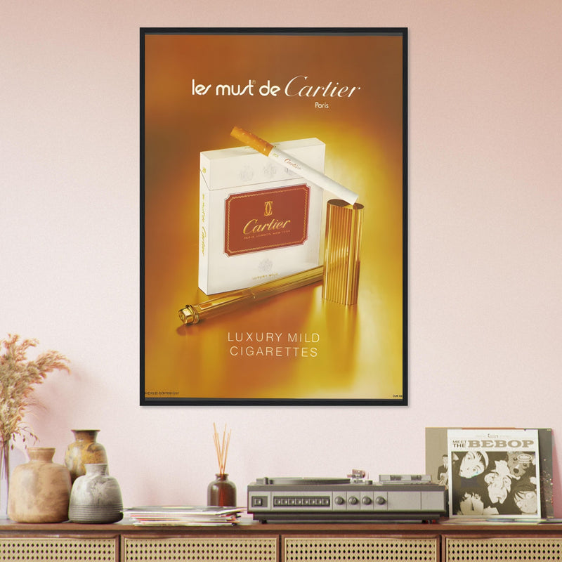 Cartier Luxury Mild Cigarettes Vintage Poster Ad