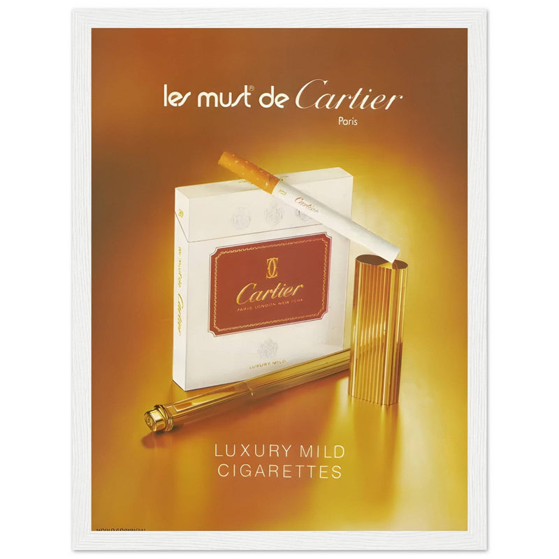 Cartier Luxury Mild Cigarettes Vintage Poster Ad