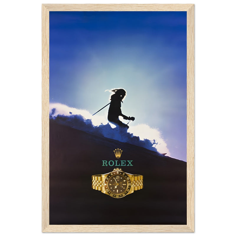 Rolex Skiing Vintage Poster Ad