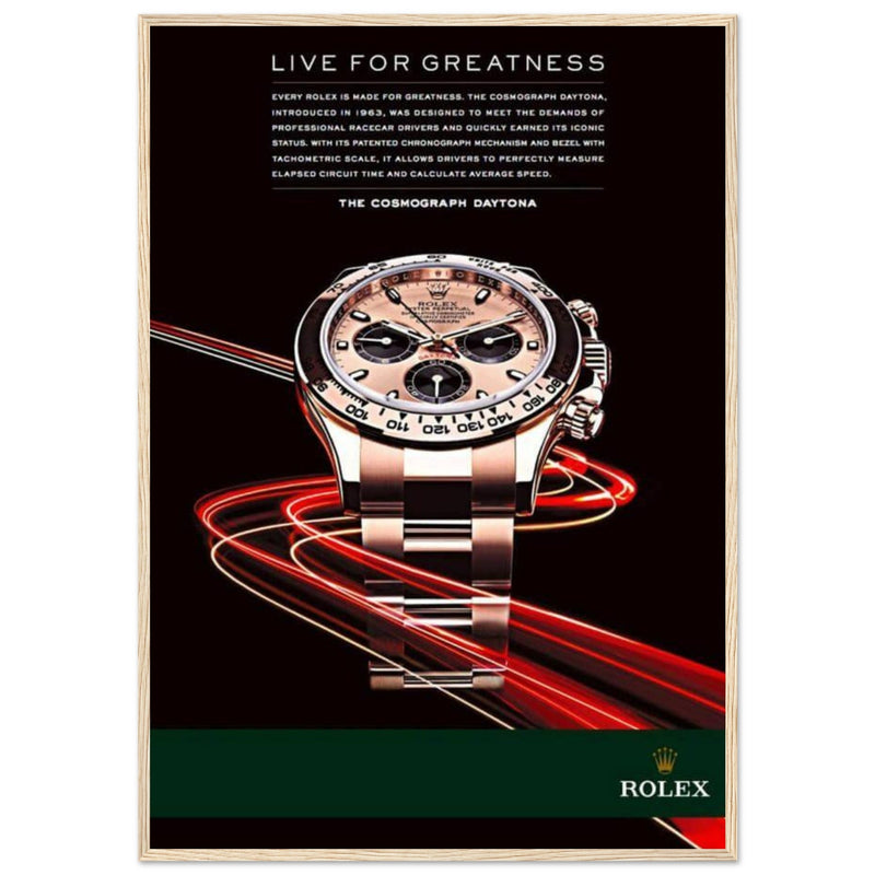 Rolex Live For Greatness Vintage Poster Ad