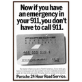 Porche 24 Road Assistance Vintage Poster Ad