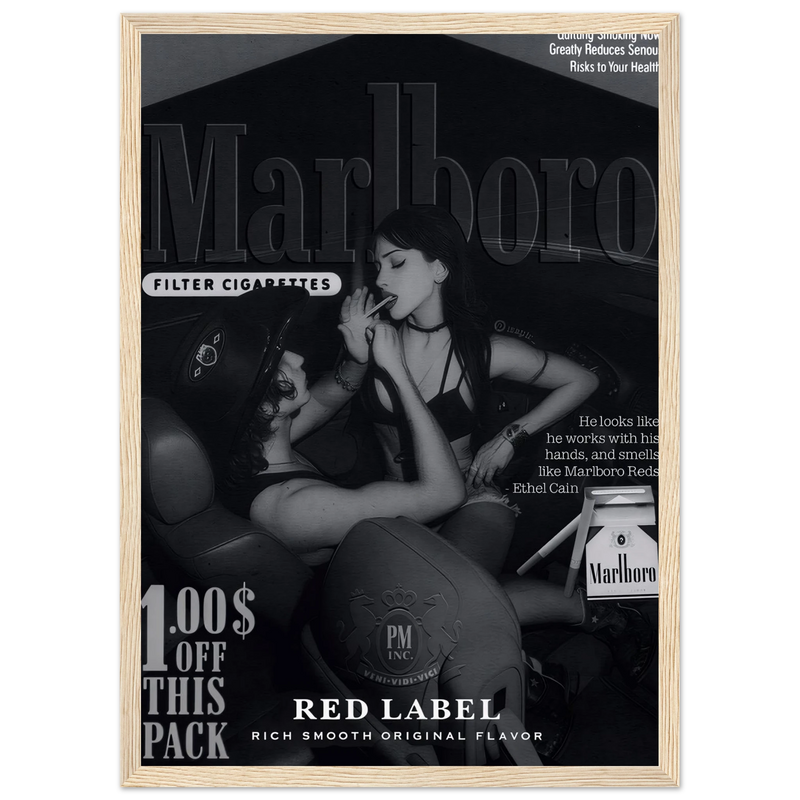 Marlboro Red Label Vintage Ad Poster