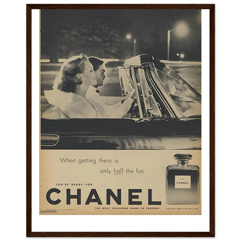 Chanel Vintage Poster Ad - 1950s