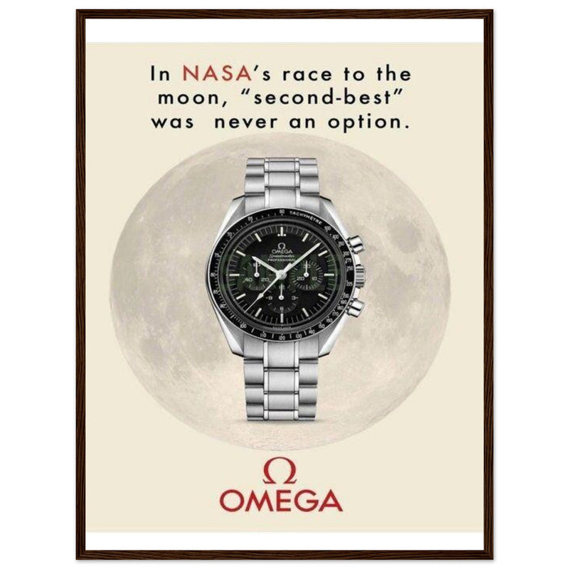 Omega Race to the Moon Vintage Poster Ad