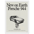 Porsche 944 New on Earth Vintage Poster Ad