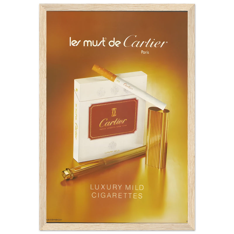 Cartier Luxury Mild Cigarettes Vintage Poster Ad