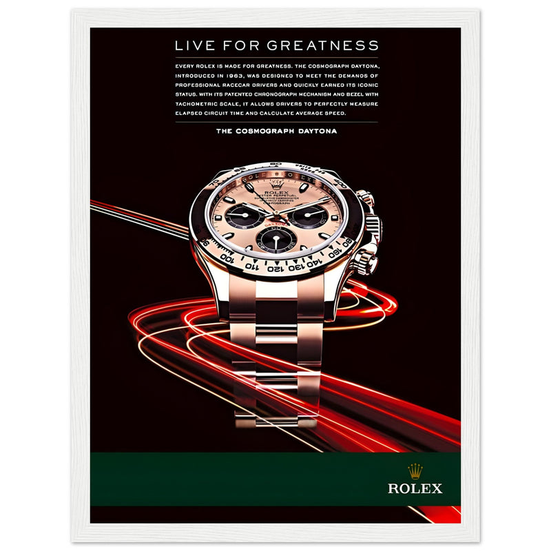 Rolex Live For Greatness Vintage Poster Ad