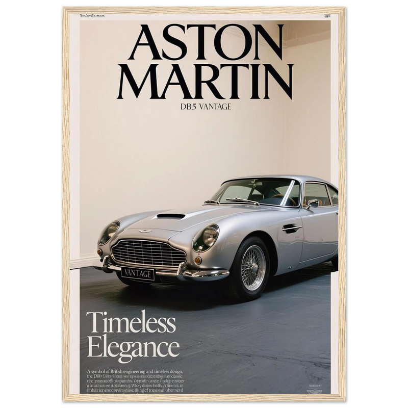 Aston Martin Vintage Poster Ad - DB5 Vantage