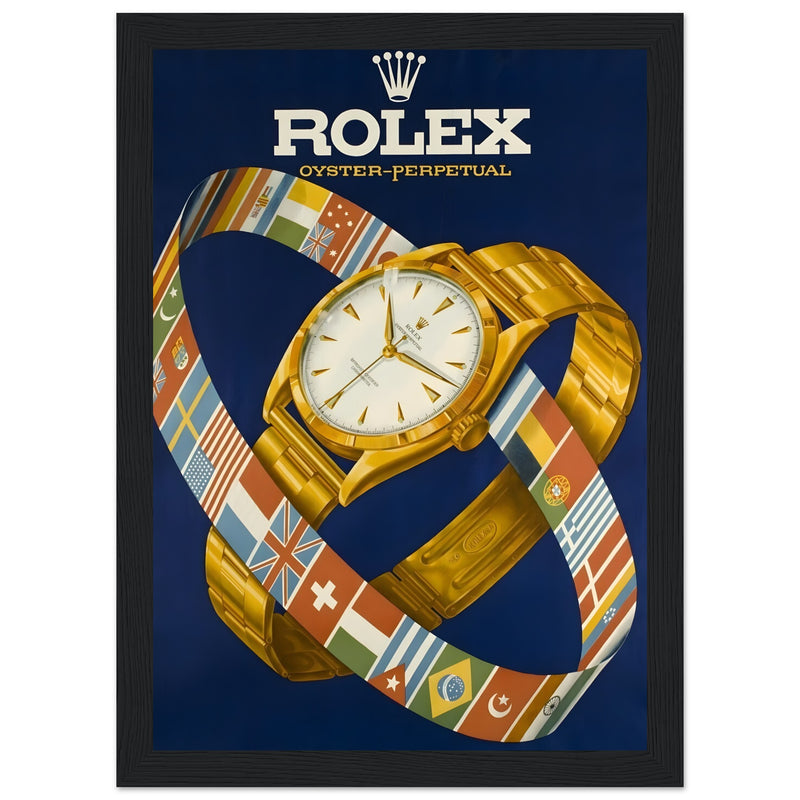 Rolex Advertising Golden Age Oyster Perpetual Vintage Poster