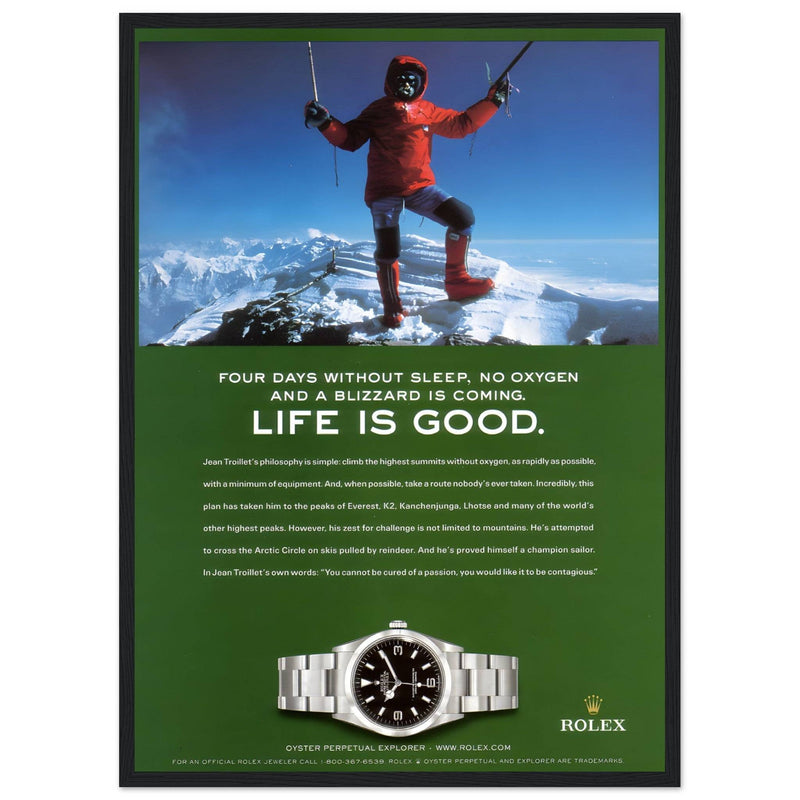 Rolex Life is Good Vintage Poster Ad